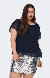 Only Carmakoma Coko Blouse in Navy 