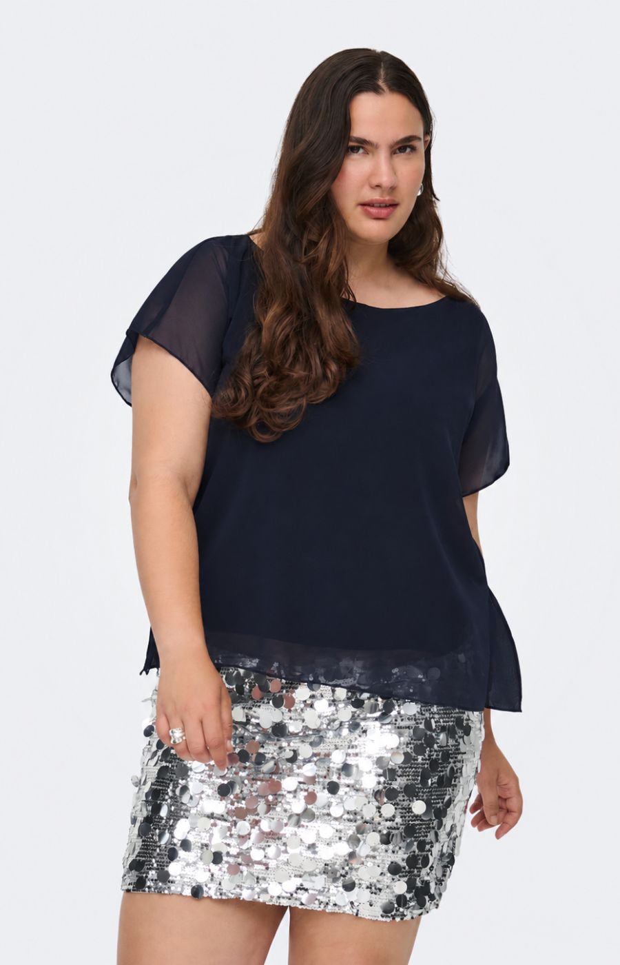 Only Carmakoma Coko Blouse in Navy 