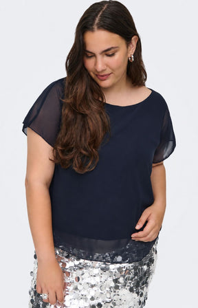 Only Carmakoma Coko Blouse in Navy 