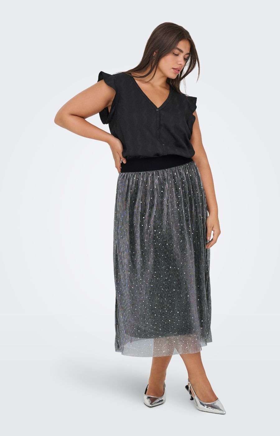 Only Carmakoma Doris Sequin Skirt