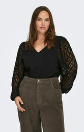 Only Carmakoma Effie Blouse in Black 
