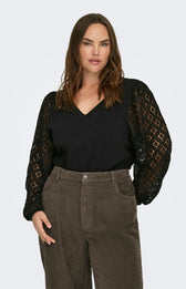 Only Carmakoma Effie Blouse in Black 