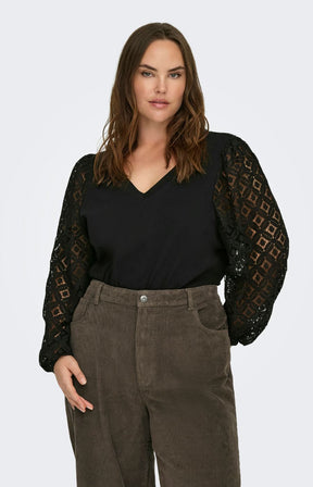 Only Carmakoma Effie Blouse in Black 