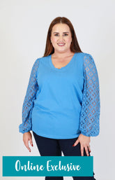 Only Carmakoma Effie Blouse in Blue