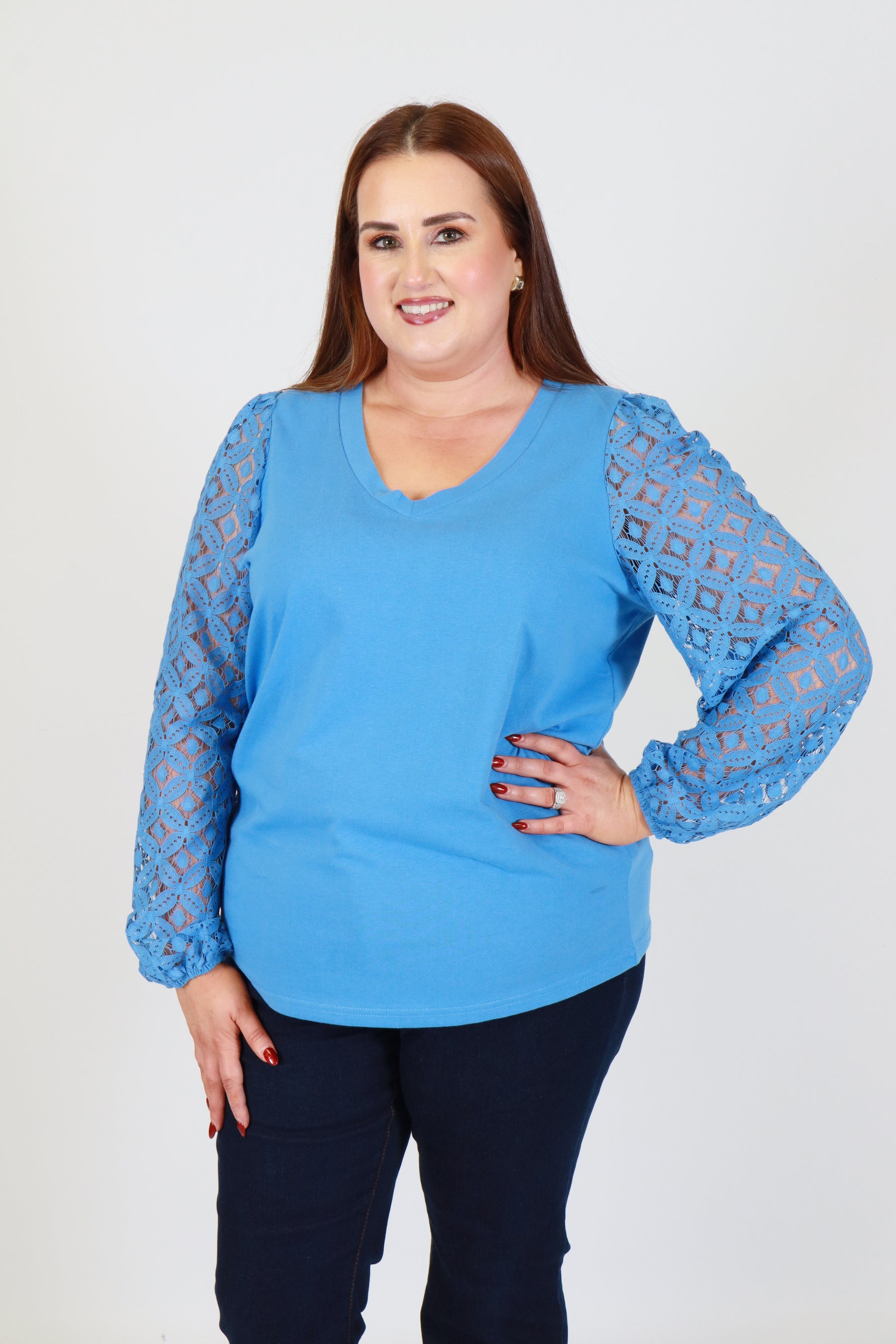 Only Carmakoma Effie Blouse in Blue