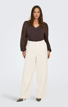 Only Carmakoma Effie Blouse in Chocolate Torte 