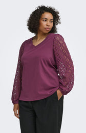 Only Carmakoma Effie Blouse in Fig 
