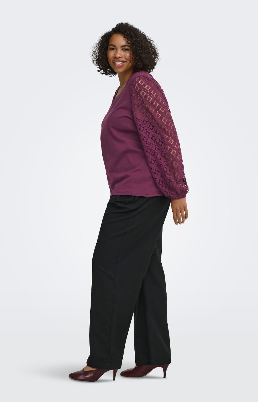 Only Carmakoma Effie Blouse in Fig 