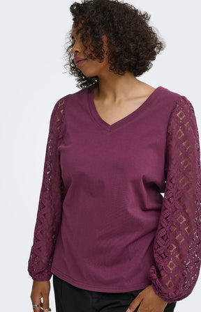 Only Carmakoma Effie Blouse in Fig 