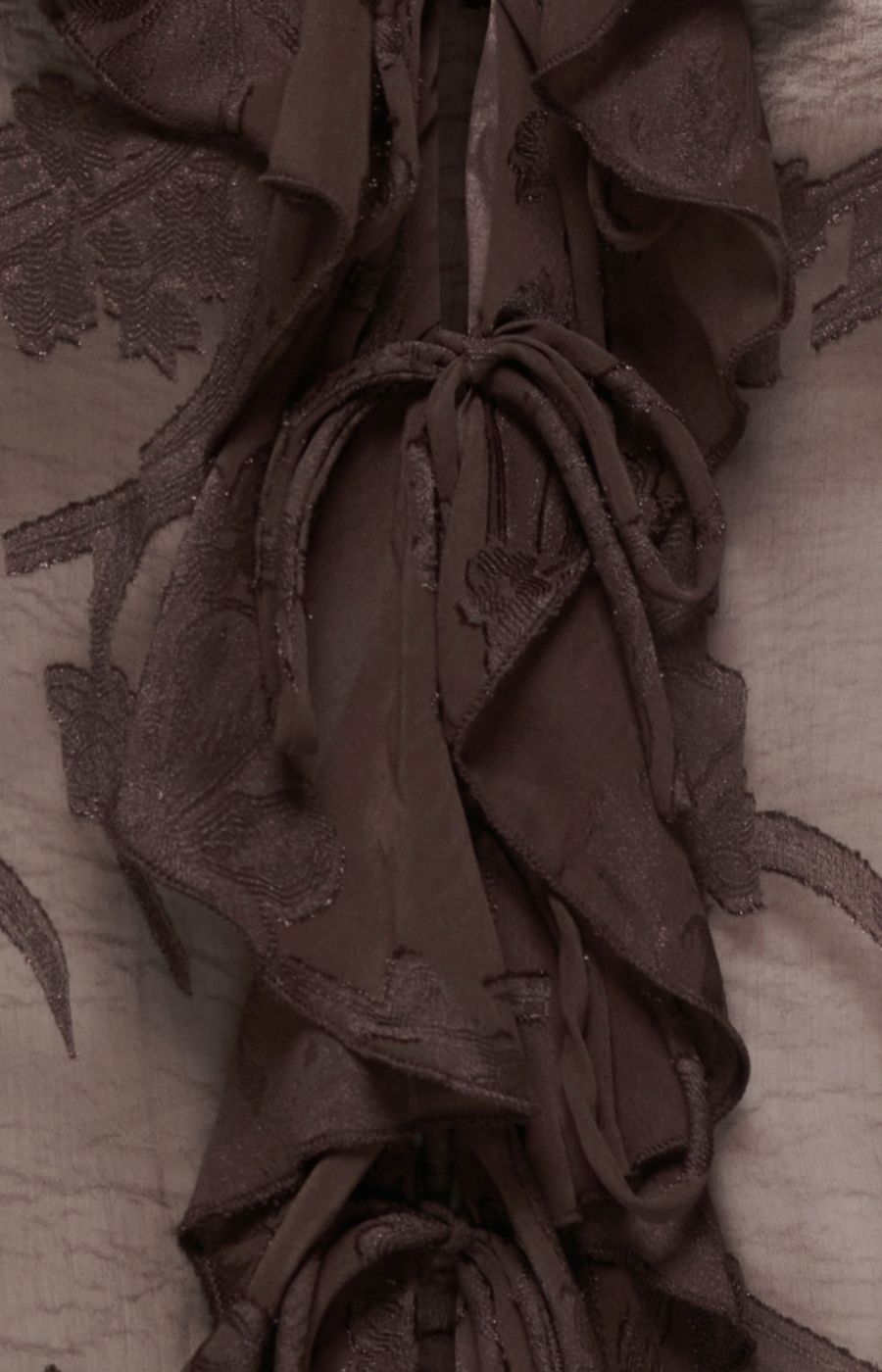 Only Carmakoma Eleni Tie Blouse in Coffee Bean 