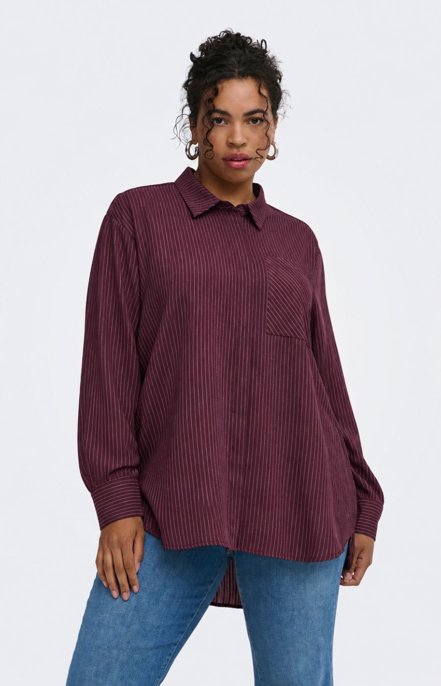 Only Carmakoma Everlyn Shirt in Wine 