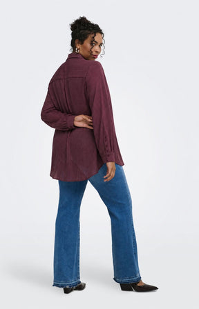Only Carmakoma Everlyn Shirt in Wine 