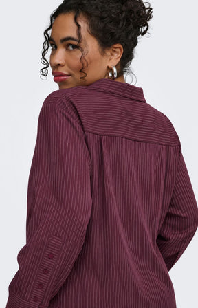 Only Carmakoma Everlyn Shirt in Wine 
