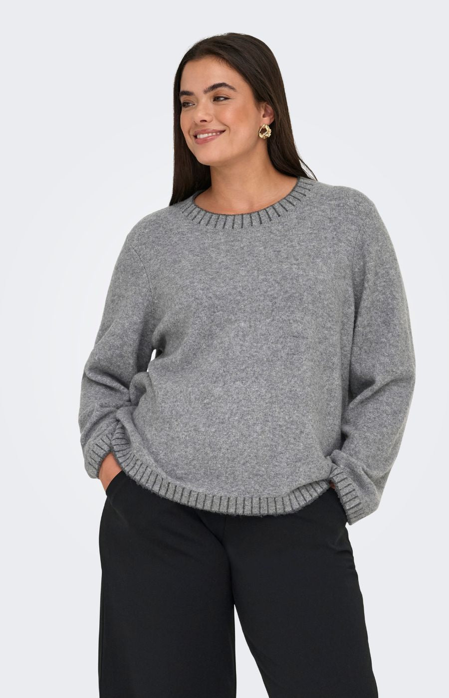 Only Carmakoma Fina Jumper in Grey