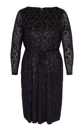 Only Carmakoma Flock Dress in Coffee 