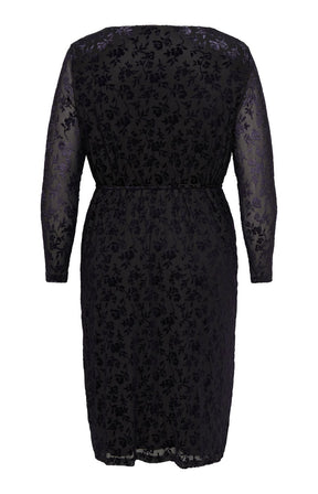 Only Carmakoma Flock Dress in Coffee 