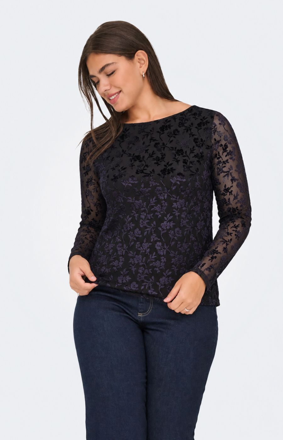Only Carmakoma Flock Top in Coffee 