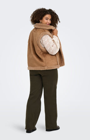Only Carmakoma Gianna Waistcoat in Tan 