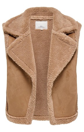 Only Carmakoma Gianna Waistcoat in Tan. 