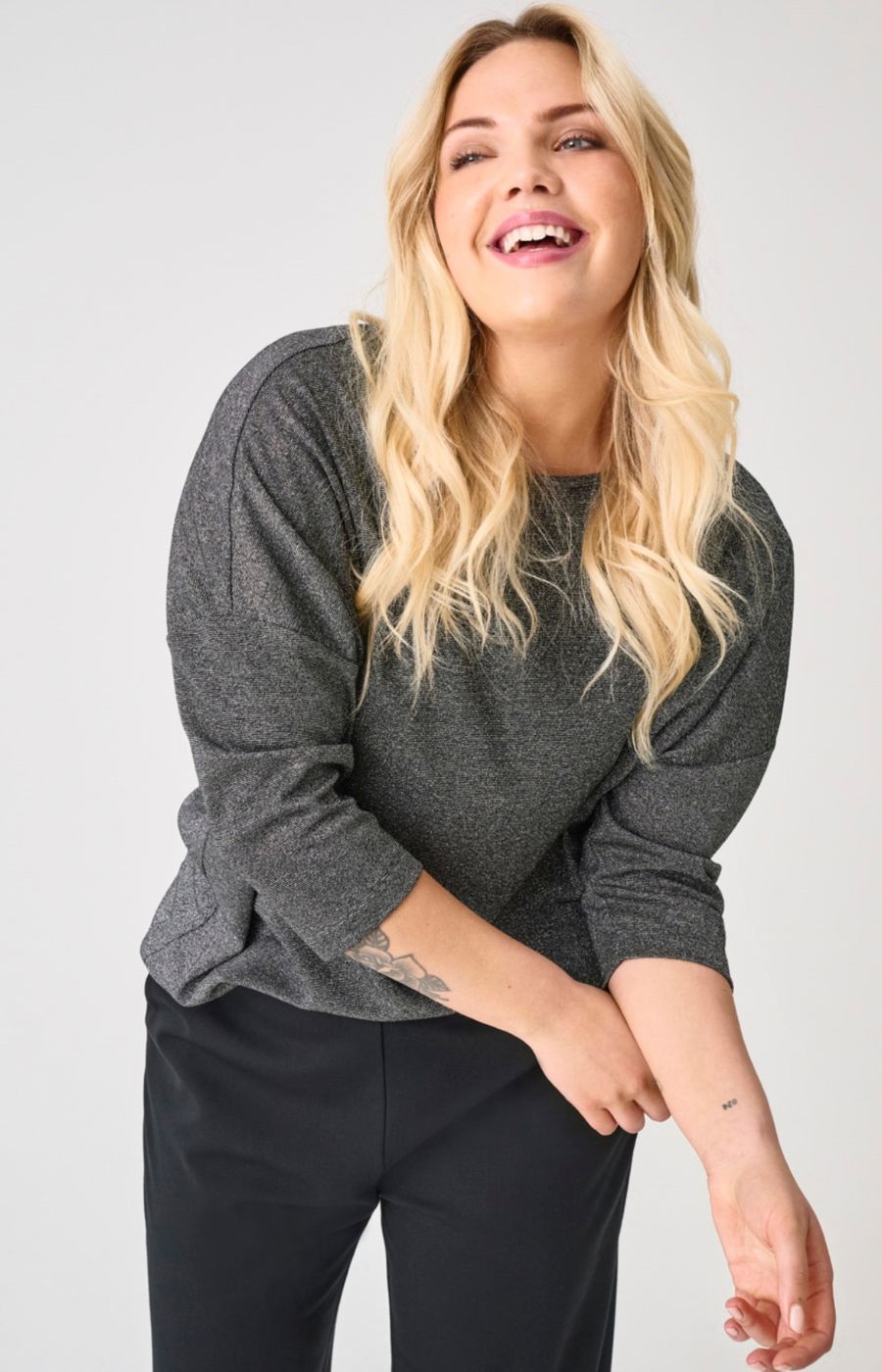 Only Carmakoma Glamour Top in Silver 