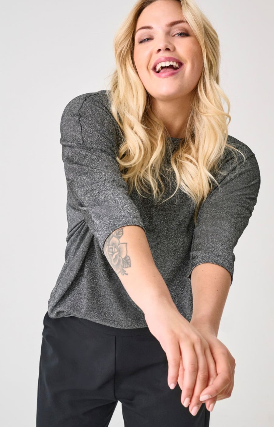 Only Carmakoma Glamour Top in Silver 