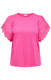 Only Carmakoma Helena T-Shirt in Pink