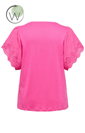 Only Carmakoma Helena T-Shirt in Pink