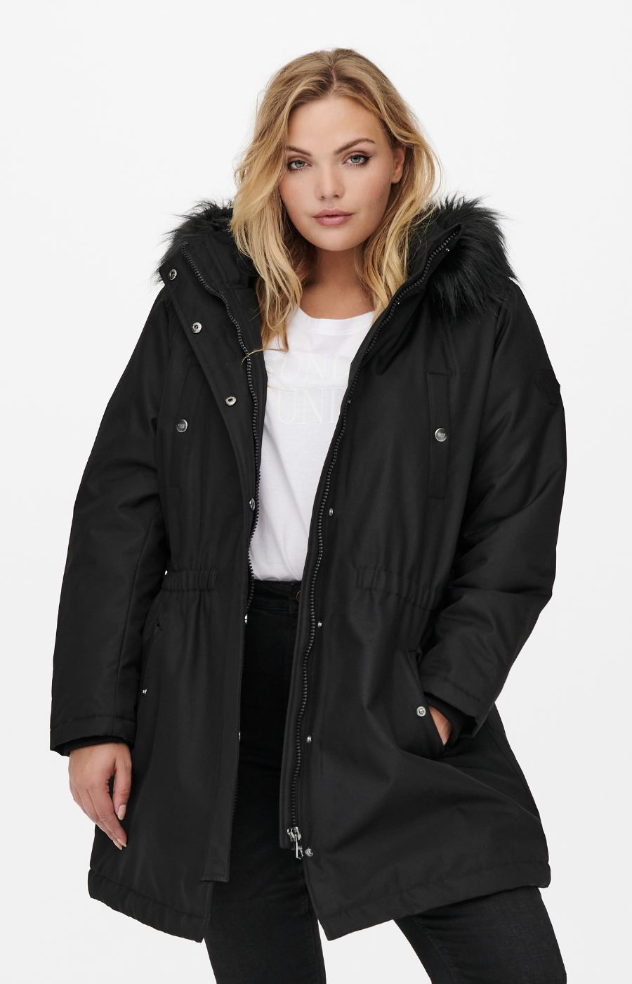Only Carmakoma Irena Coat in Black 