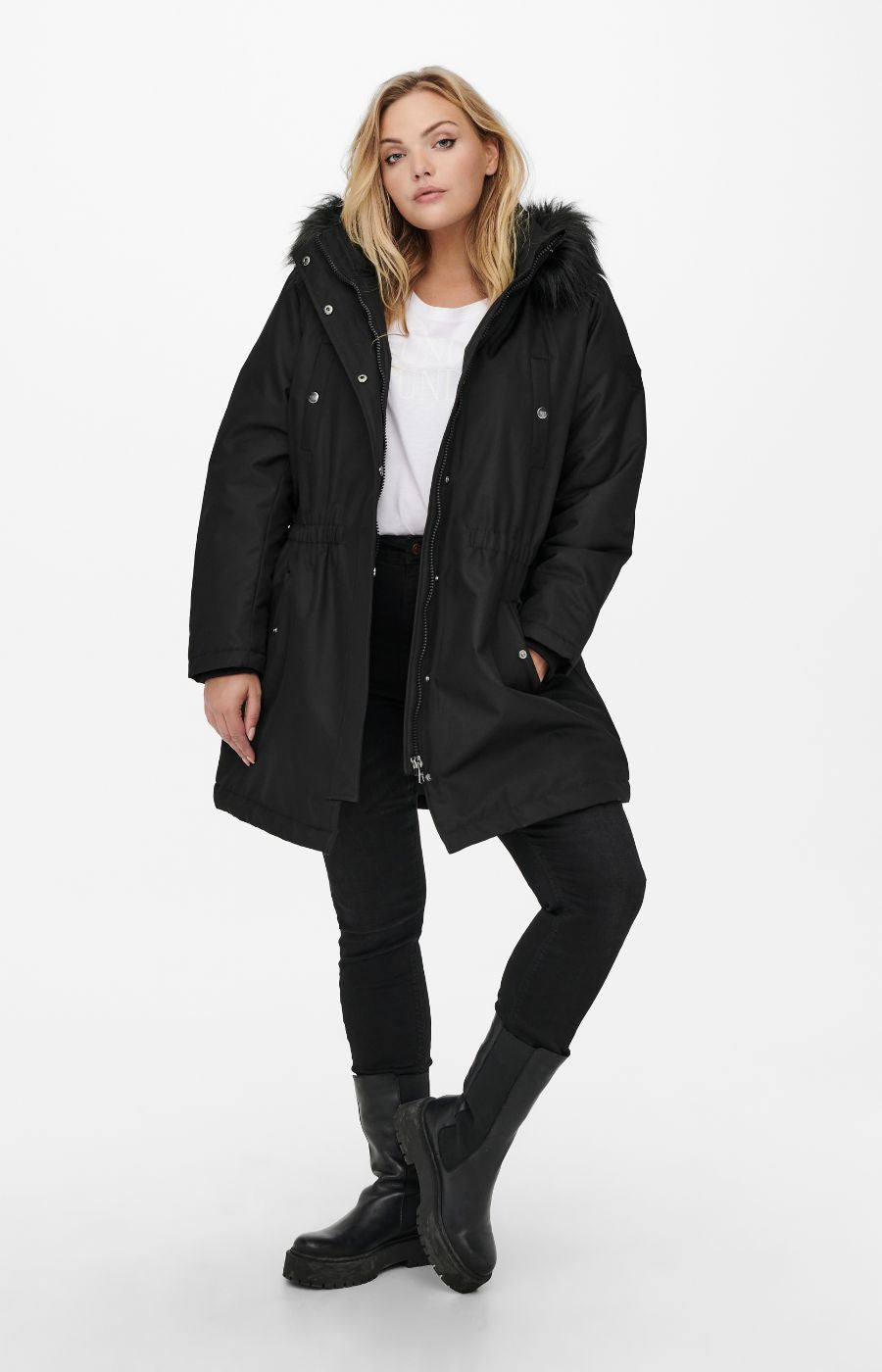 Only Carmakoma Irena Coat in Black 