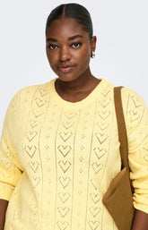 Only Carmakoma Isa Knit Top in Yellow 