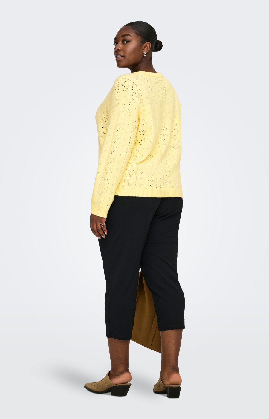 Only Carmakoma Isa Knit Top in Yellow 