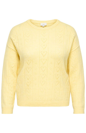 Only Carmakoma Isa Knit Top in Yellow 