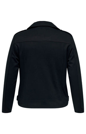 Only Carmakoma Jersey Biker Jacket in Black