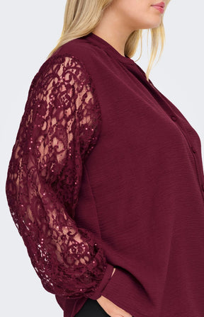 Only Carmakoma Kammy Shirt in Wine