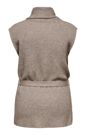 Only Carmakoma Katia Wrap Vest in Beige