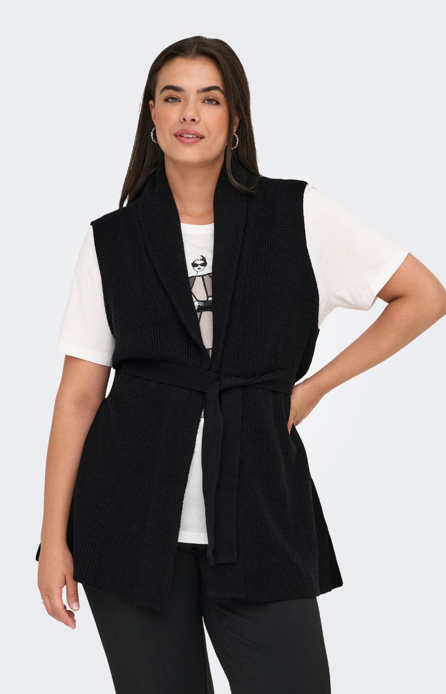 Only Carmakoma Katia Wrap Vest in Black