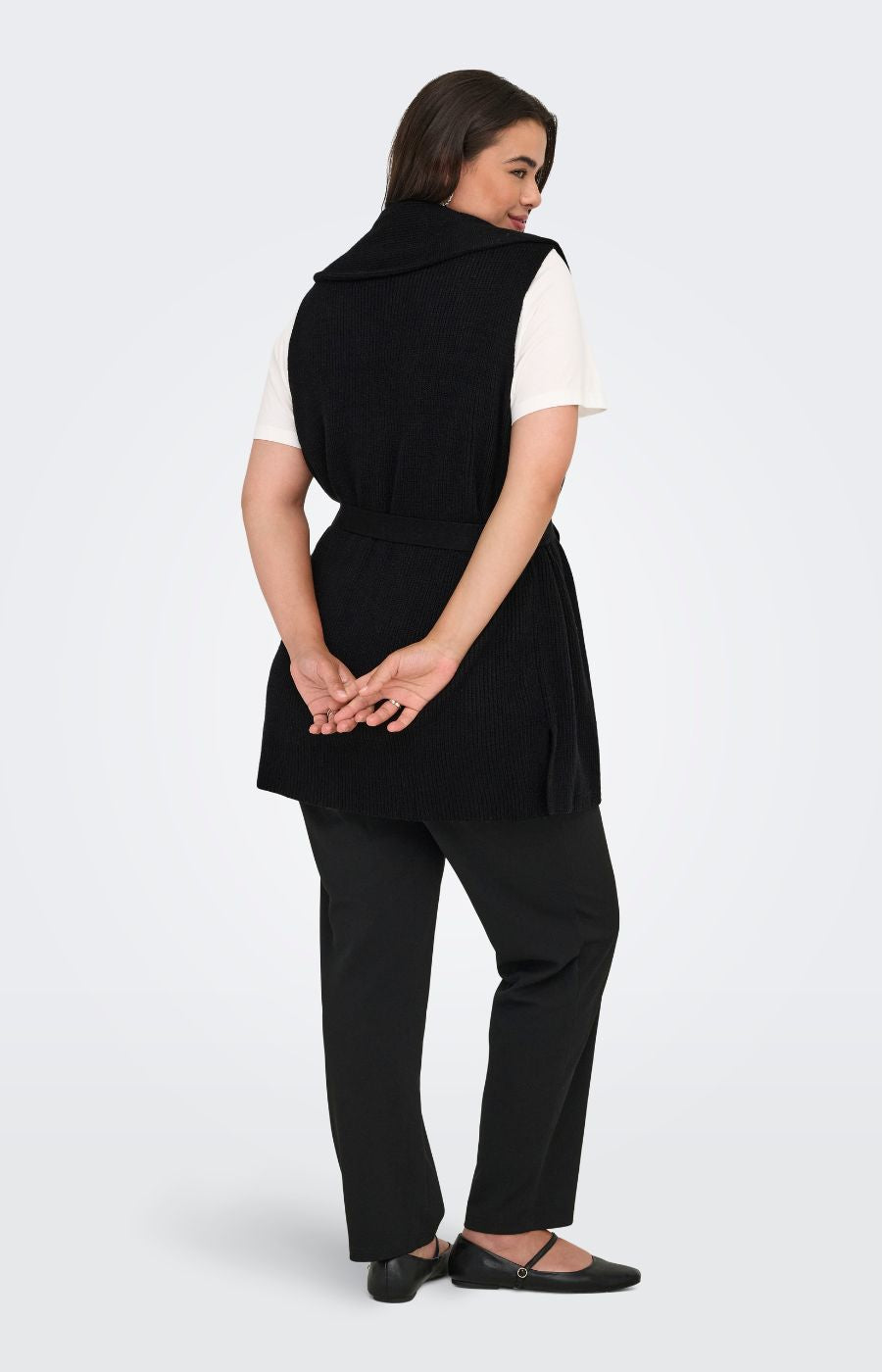 Only Carmakoma Katia Wrap Vest in Black