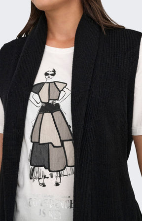 Only Carmakoma Katia Wrap Vest in Black