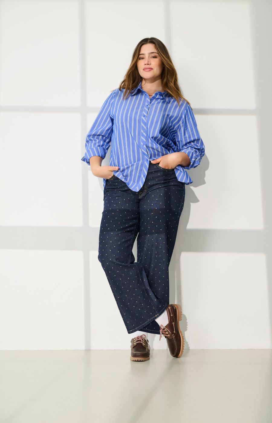 Only Carmakoma Liah Shirt in Blue