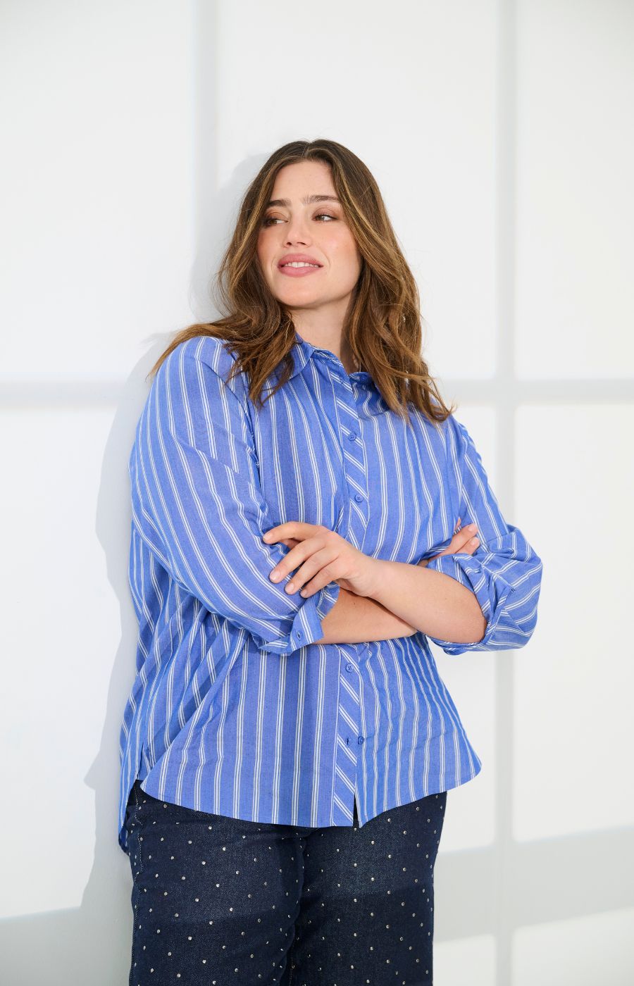 Only Carmakoma Liah Shirt in Blue