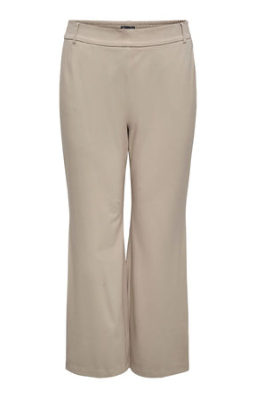 Only Carmakoma Life Straight Leg Trousers in Beige