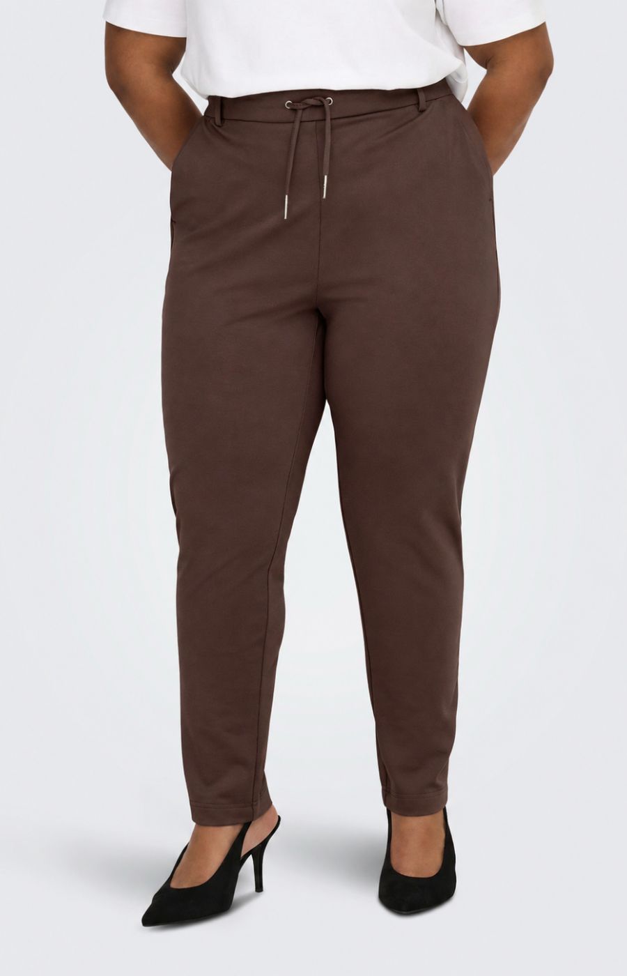 Only Carmakoma Life Trousers in Brown 