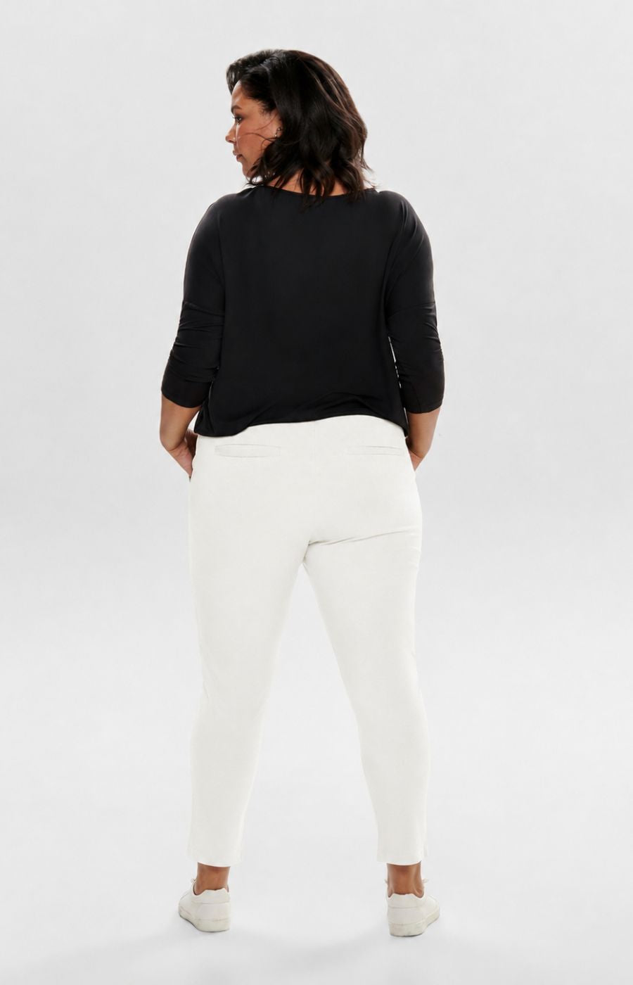 Only Carmakoma Life Trousers in White 