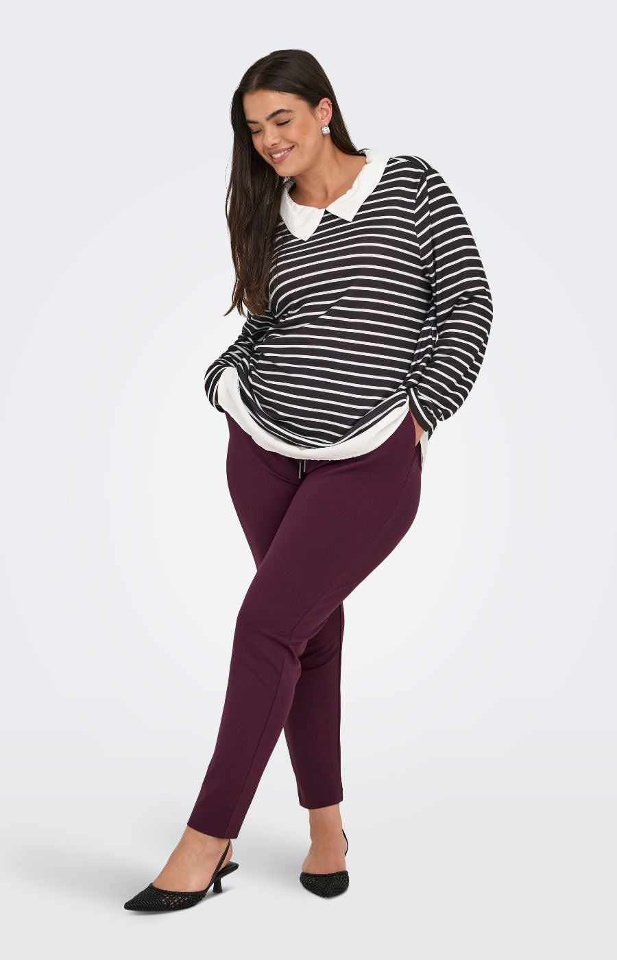 Only Carmakoma Life Trousers in Wine