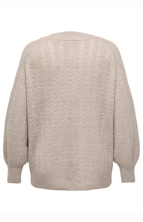 Only Carmakoma Lucilla Knit Jumper in Beige