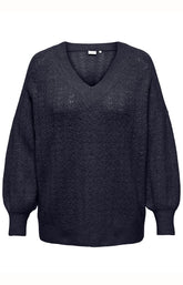 Only Carmakoma Lucilla Knit Jumper in Navy