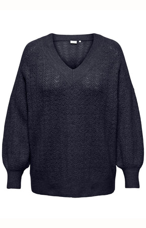 Only Carmakoma Lucilla Knit Jumper in Navy