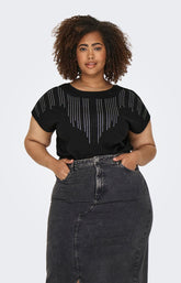 Only Carmakoma Lulu T-Shirt in Black