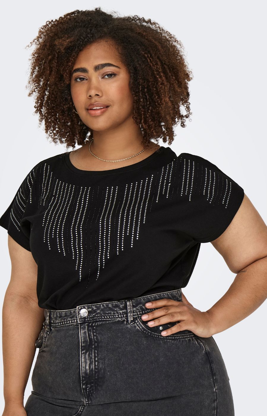 Only Carmakoma Lulu T-Shirt in Black