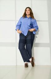 Only Carmakoma Madison Studded Jeans in Dark Denim